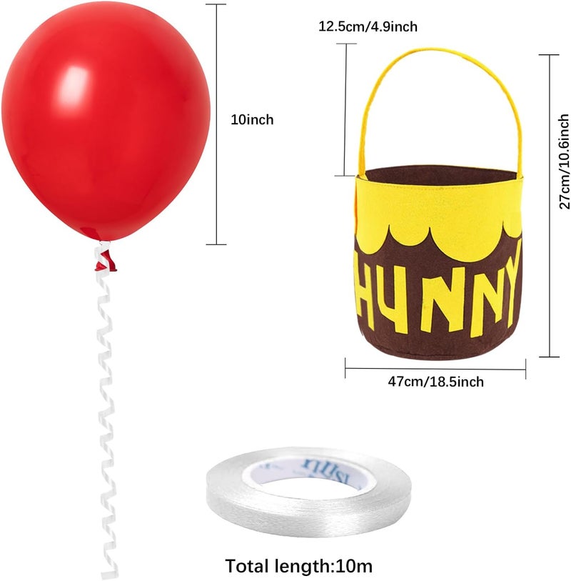HTPARY Yellow Bear Maternity Dress Maternity Shirt Short Sleeve Pregnancy Dress with Tote Bag Red Balloon for Women - Image 3